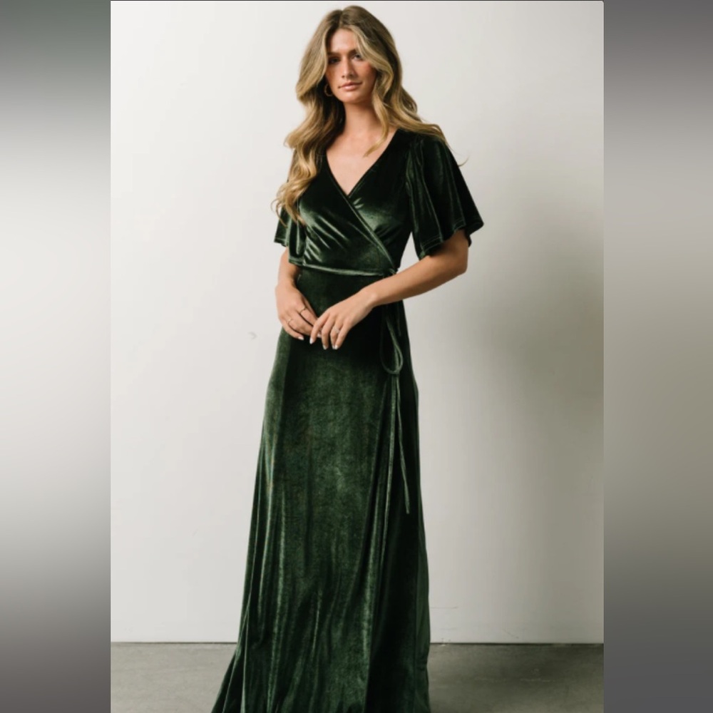 Baltic Born Green Velvet Dress